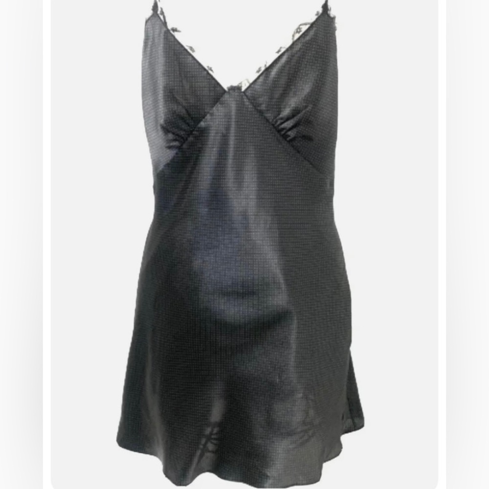 vintage jone new york Black
Polka Dot women pajama chemise Nightgown Short Sz
M